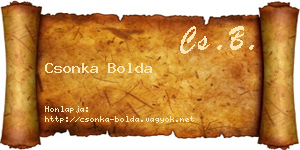 Csonka Bolda névjegykártya